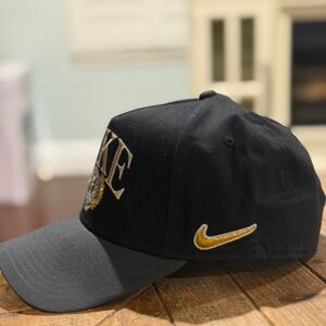 Nike Black Cap with Gold Logo